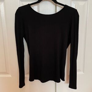 Lulus Twist Back Black Long Sleeve